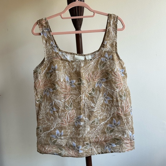 Cynthia Rowley Tops - Cynthia Rowley Linen Top NWT Large Sleeveless Blouse Tank Top